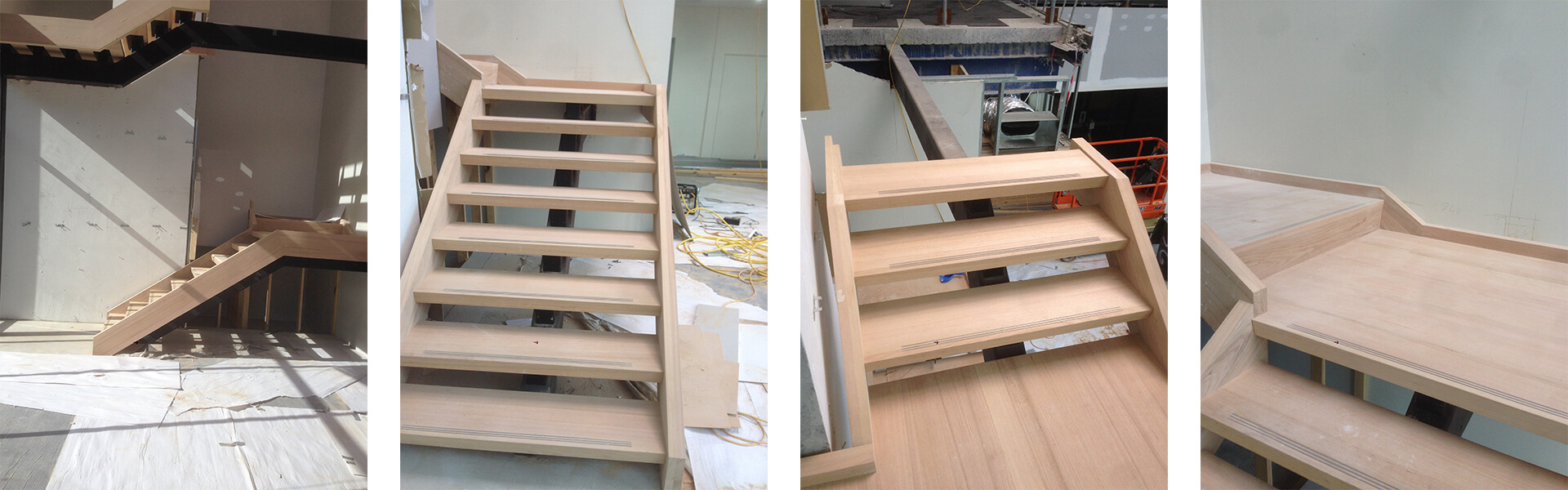 schody metalowe zabiegowe wewnętrzne z drewnianymi stopniami, wanga centralna
